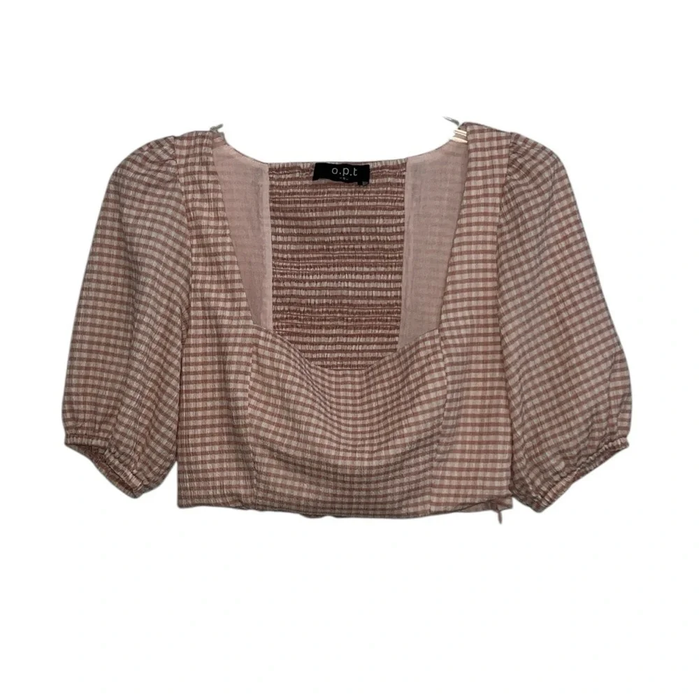 O.P.T Sana Two-Piece Set in Gingham Pink - Picture 3 of 15